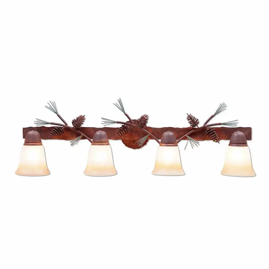 Crestline Pine Cone 4-Light Bath Vanity Light