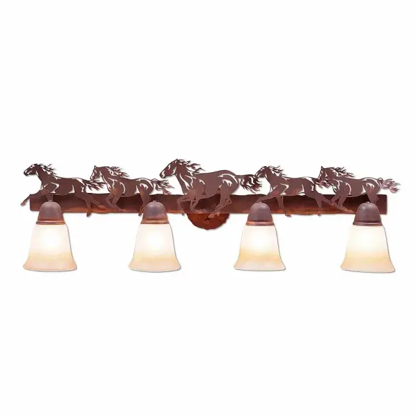 Crestline Horse Four Light Bath Vanity Light