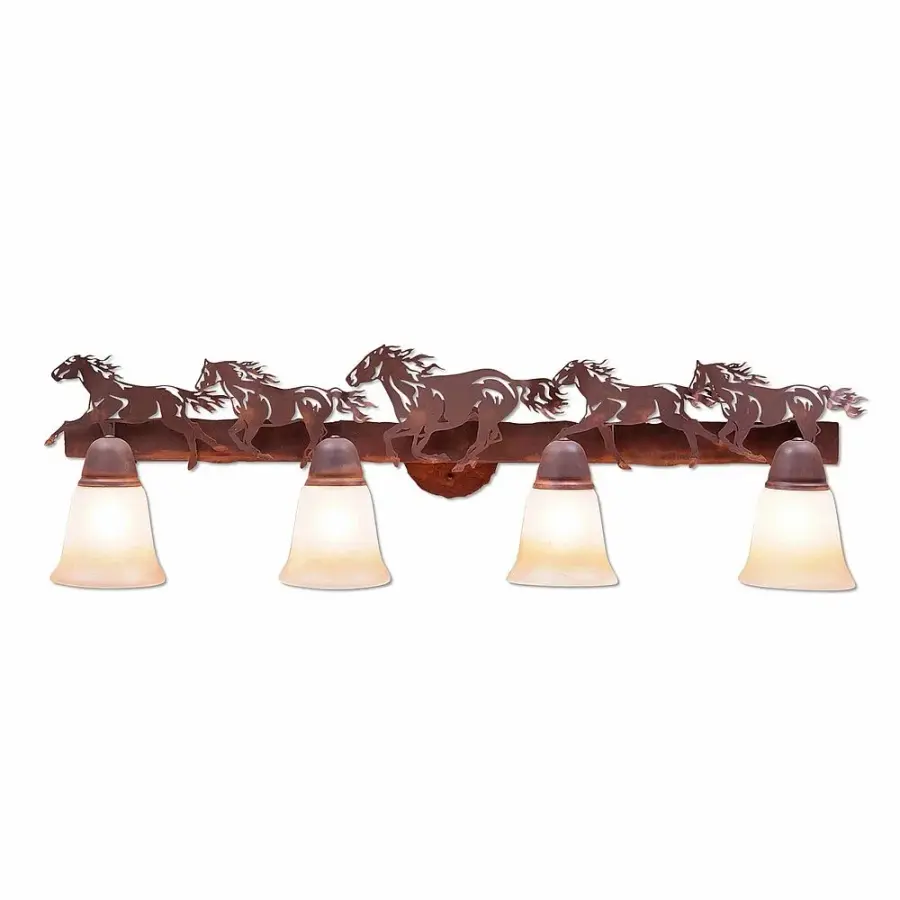 Crestline Horse Four Light Bath Vanity Light