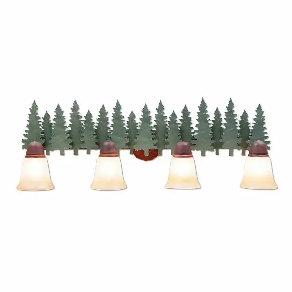 Crestline Pine Tree 4-Light Bath Vanity Light