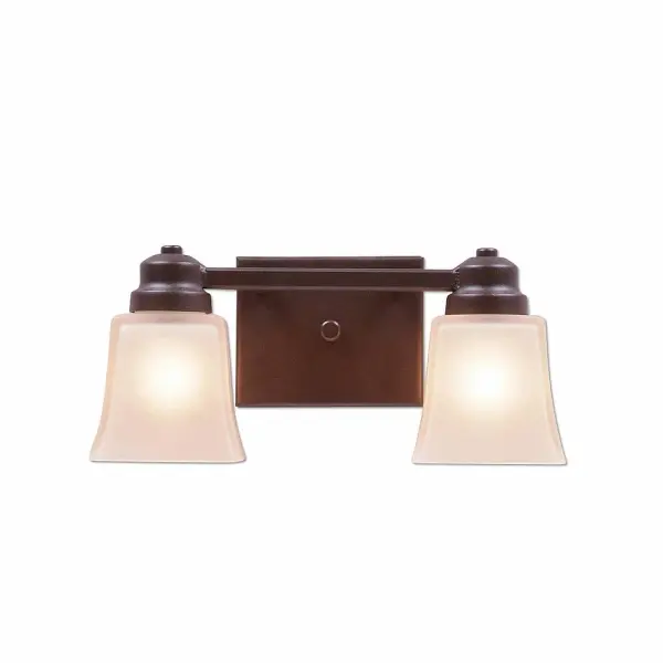 Woodland Rustic Plain Two Light Bath Vanity Light