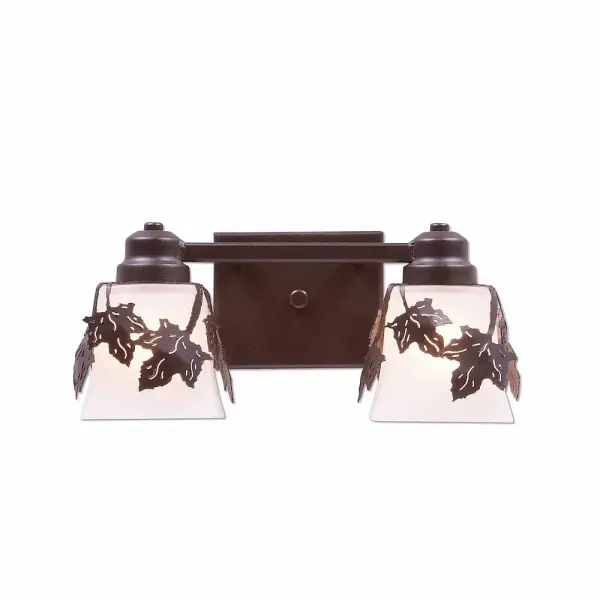 Woodland Maple Leaf Two Light Bath Vanity Light