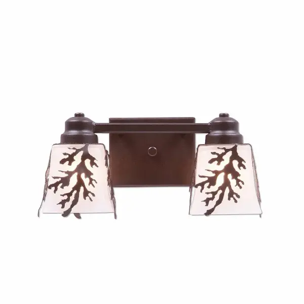 Woodland Cedar Bough Two Light Bath Vanity Light