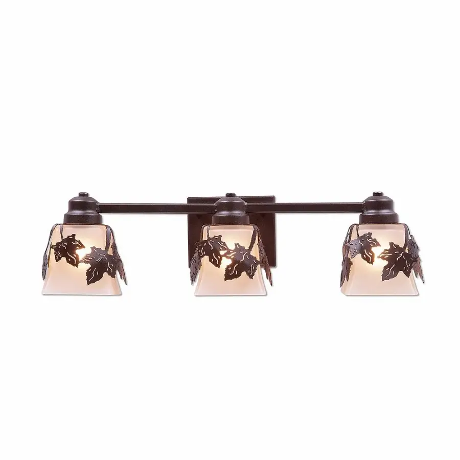 Woodland Maple Leaf 3-Light Bath Vanity Light