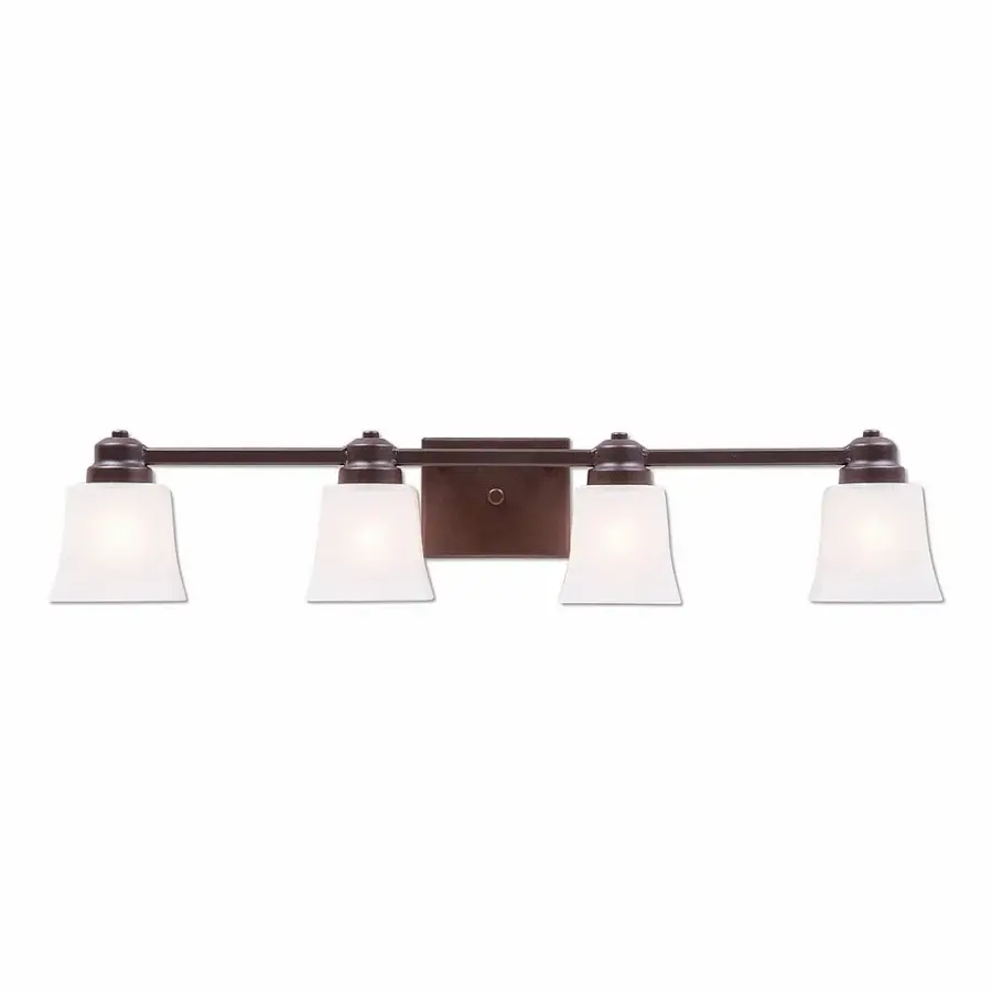 Woodland Rustic Plain 4-Light Bath Vanity Light