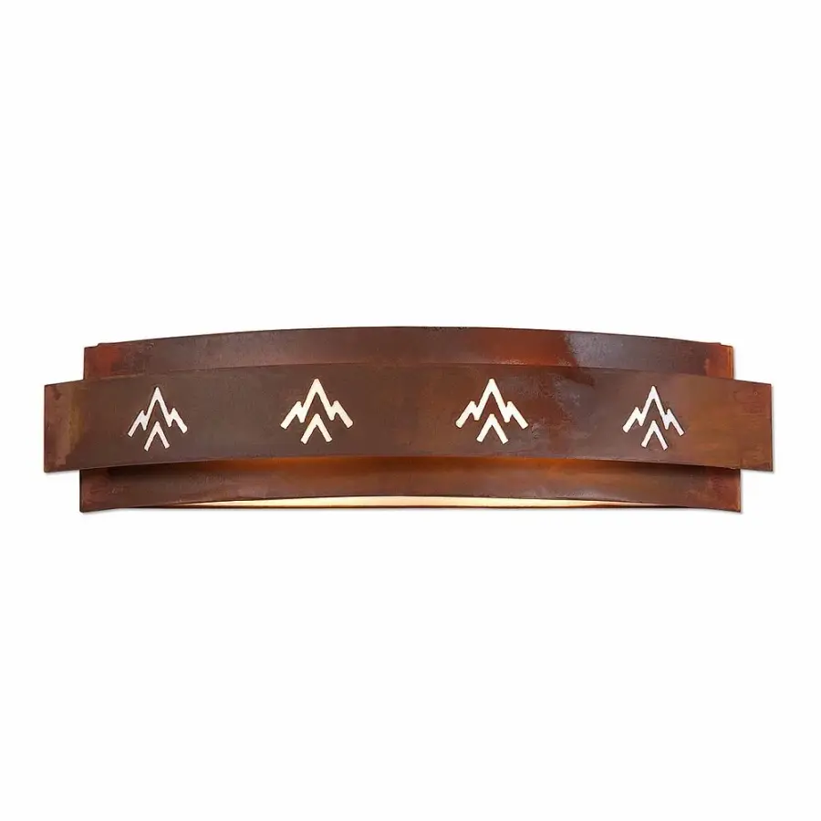 Northridge Deception Pass Four Light Bath Vanity Light in Rust Patina