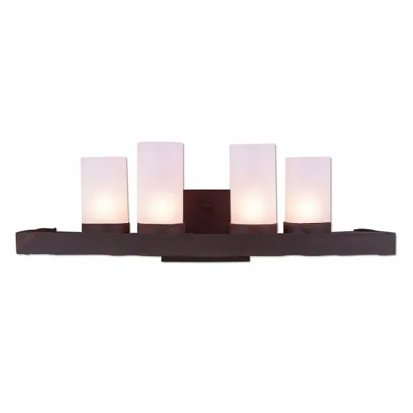 Wisley Rustic Plain Nine Light Bath Vanity