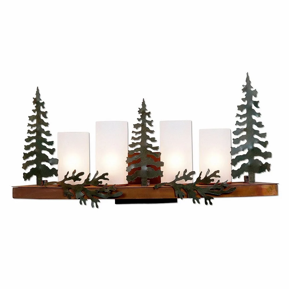 Wisley Nine Light Bath Vanity Light in Cedar Green/Rust Patina
