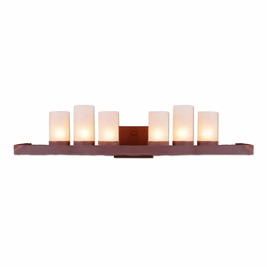 Wisley Rustic Plain 9-Light Bath Vanity Light