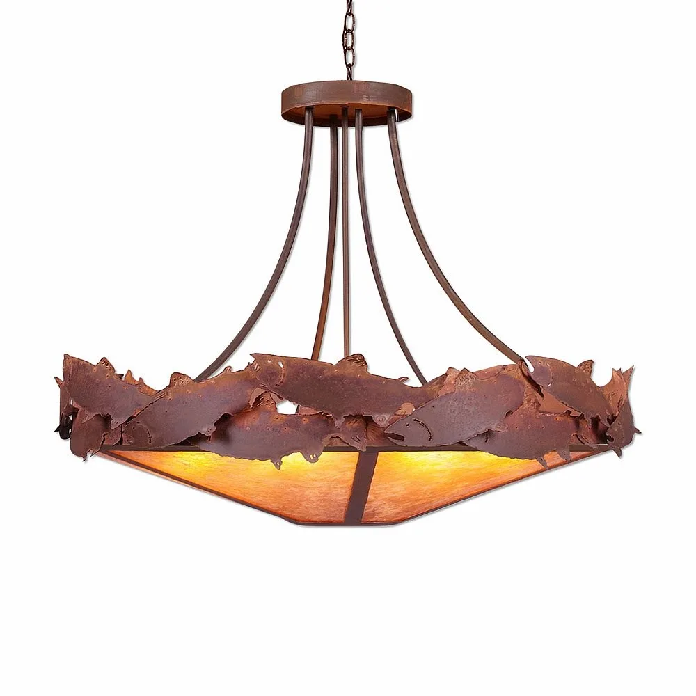 Crestline-Salmon 17 Light Chandelier in Rust Patina