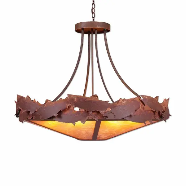 Crestline-Salmon 17 Light Chandelier in Rust Patina