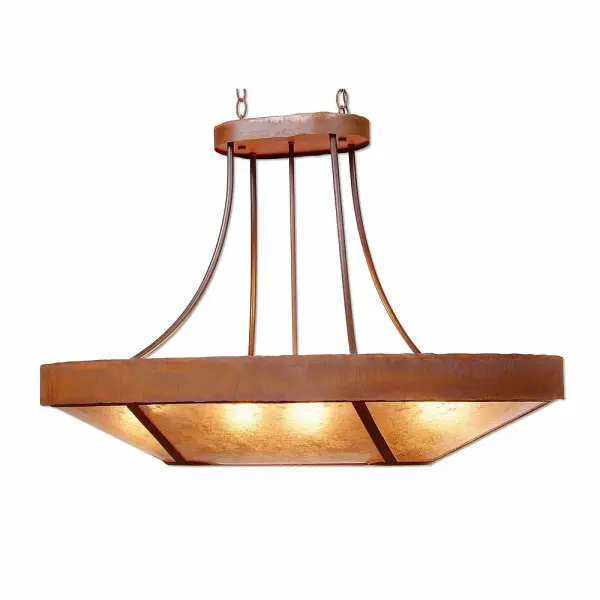 Ridgemont Rustic Plain 10-Light Oval Chandelier