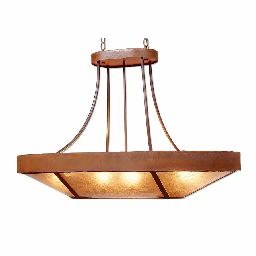 Ridgemont Rustic Plain 10-Light Oval Chandelier
