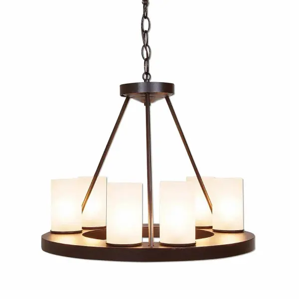 Wisley Rustic Plain 6-Light Chandelier