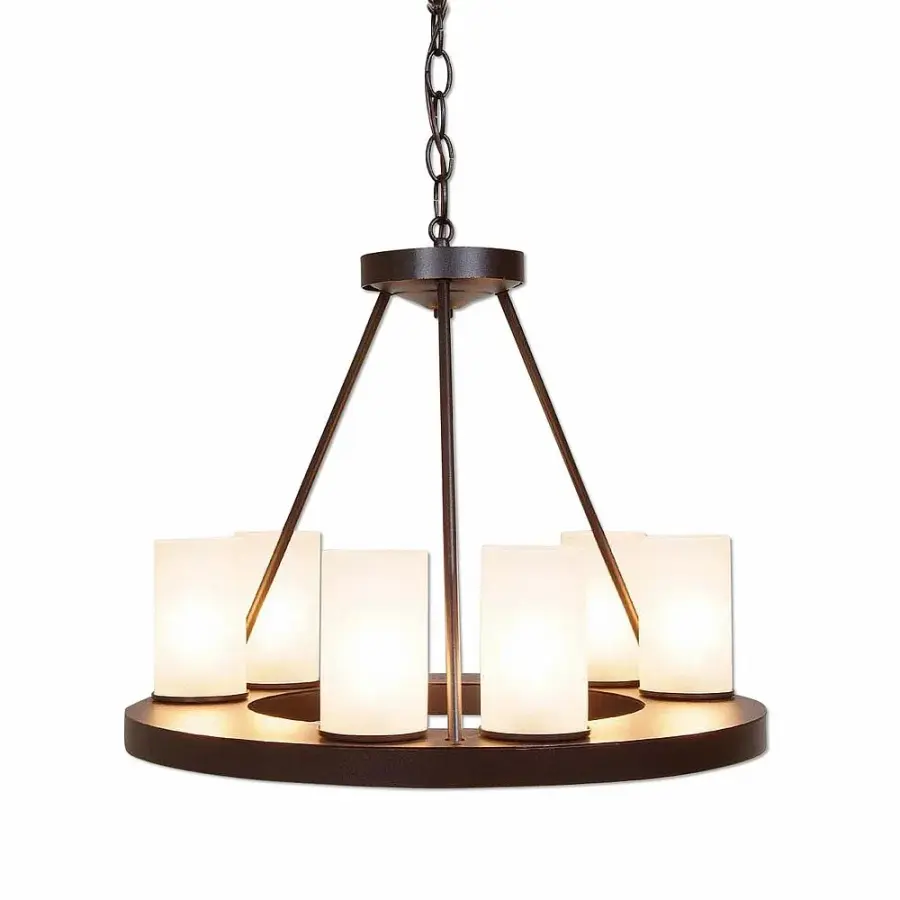 Wisley Rustic Plain 6-Light Chandelier