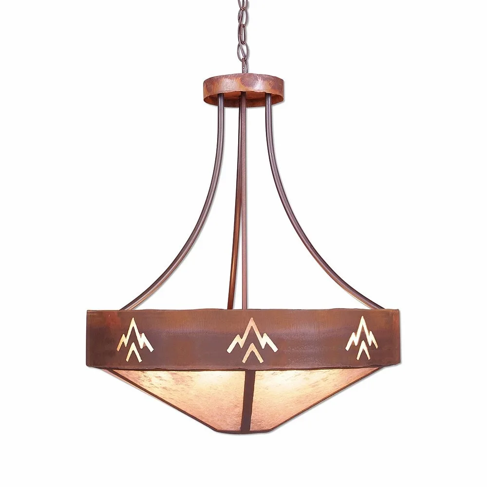 Ridgemont Deception Pass Seven Light Chandelier in Rust Patina