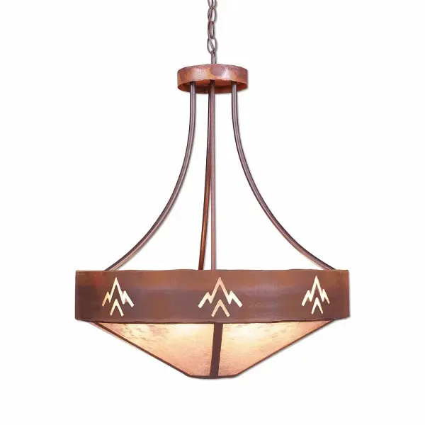 Ridgemont Deception Pass Seven Light Chandelier in Rust Patina