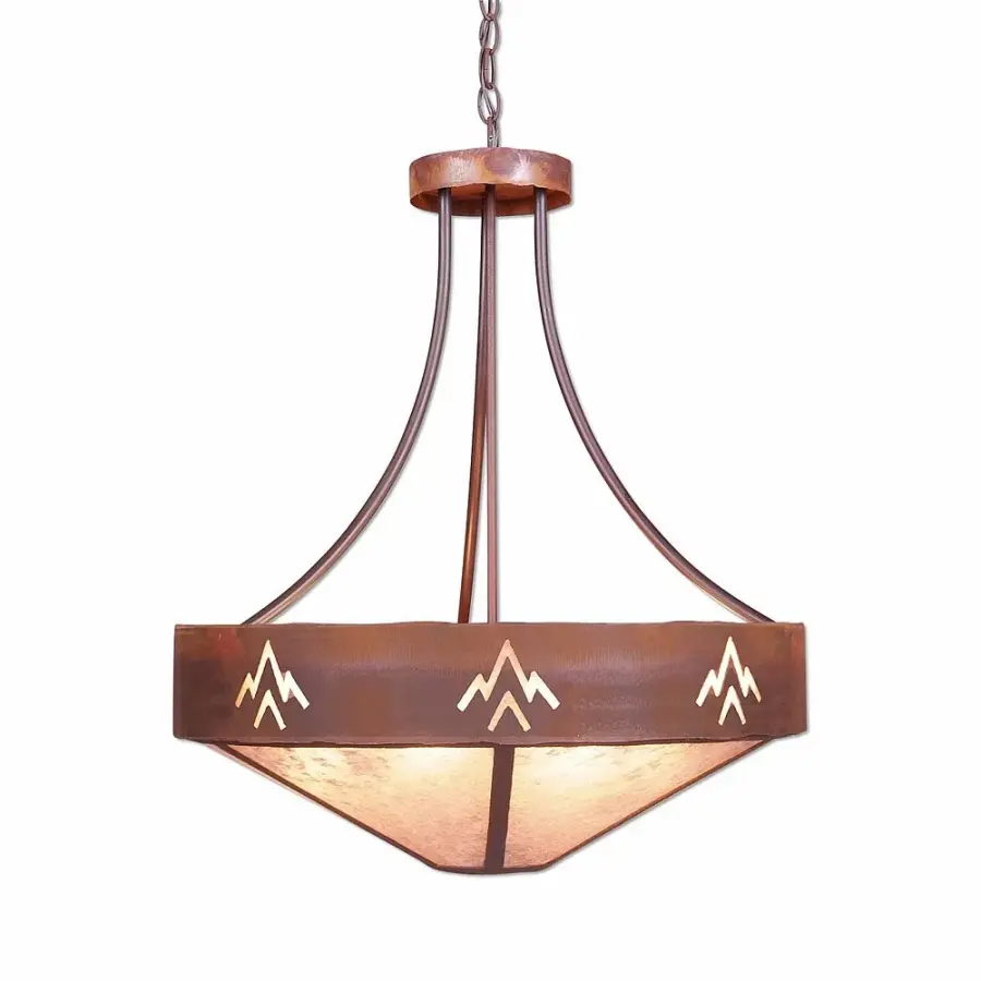 Ridgemont Deception Pass Seven Light Chandelier in Rust Patina