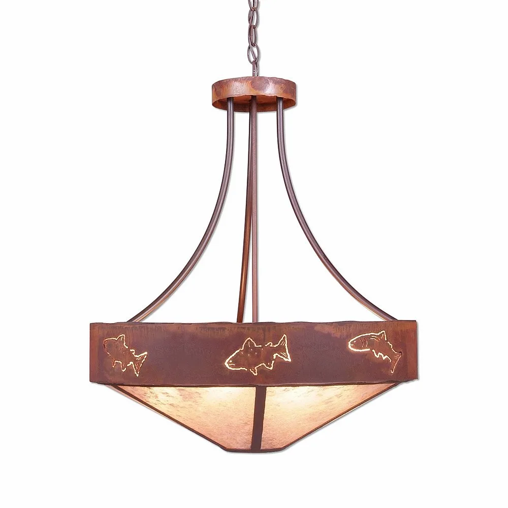 Ridgemont Fish Cutout Seven Light Chandelier