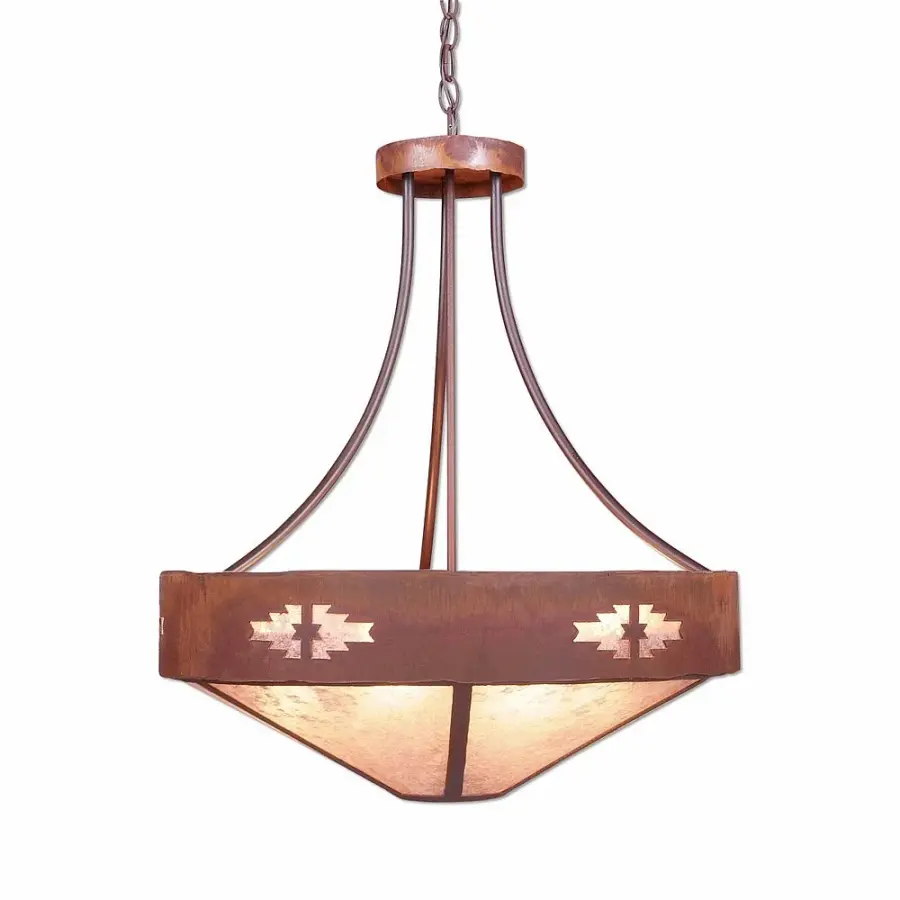 Ridgemont-Pueblo Seven Light Chandelier in Rust Patina