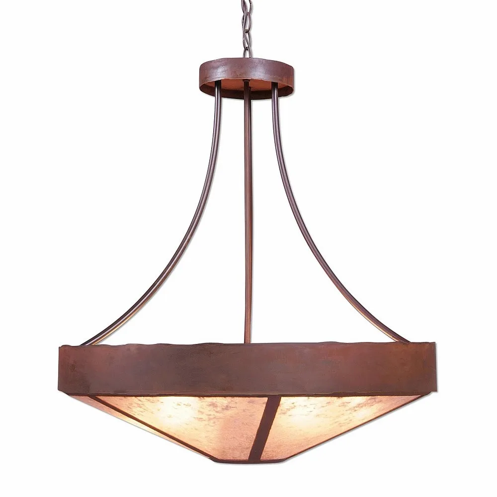Ridgemont Rustic Plain Seven Light Chandelier