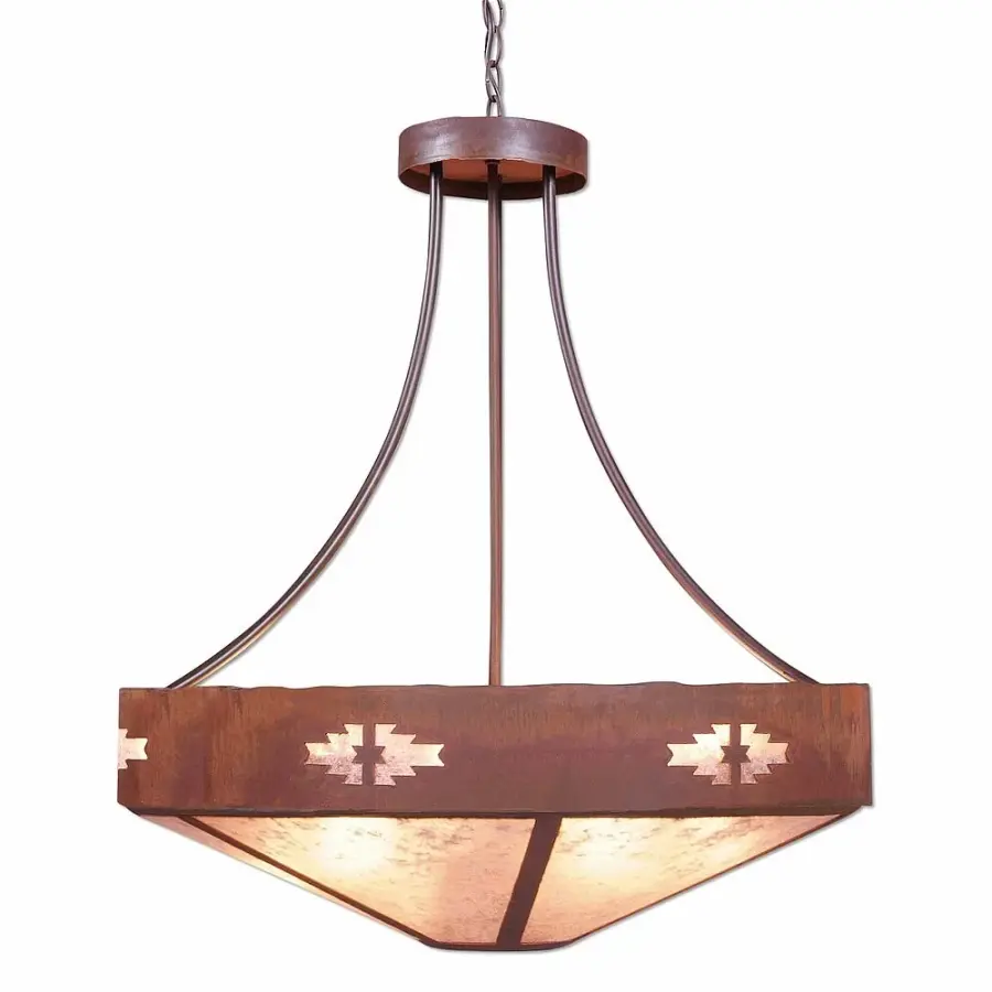 Ridgemont-Pueblo Seven Light Chandelier in Rust Patina