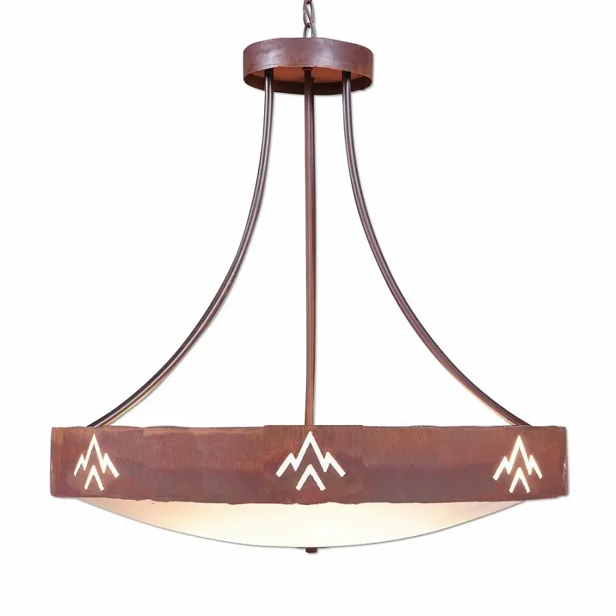 Ridgemont Deception Pass 7-Light Chandelier in Rust Patina