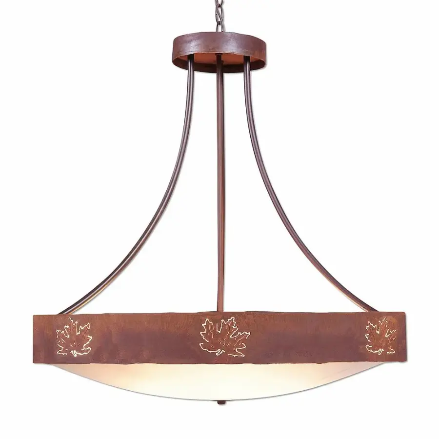 Ridgemont Maple Cutout Seven Light Chandelier