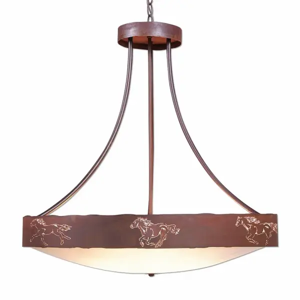 Ridgemont Horse Cutout Seven Light Chandelier