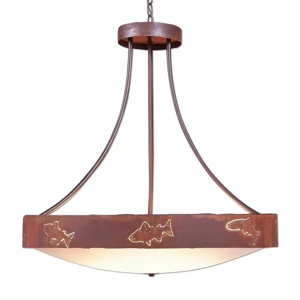 Ridgemont Fish Cutout Seven Light Chandelier