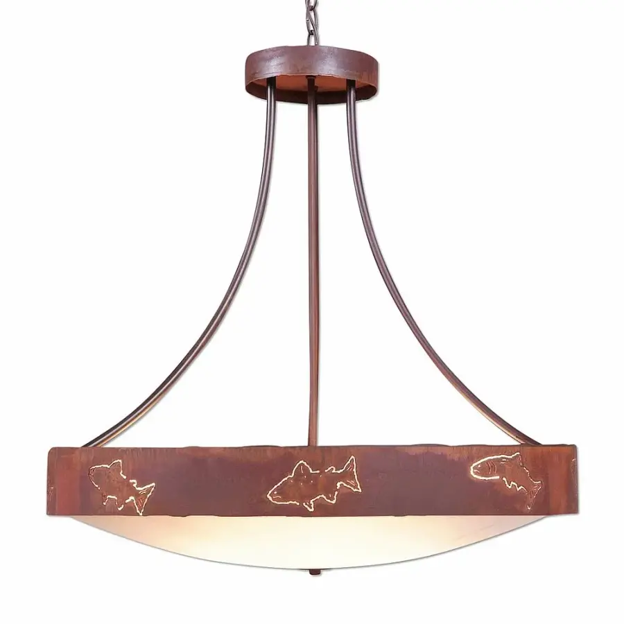 Ridgemont Fish Cutout Seven Light Chandelier