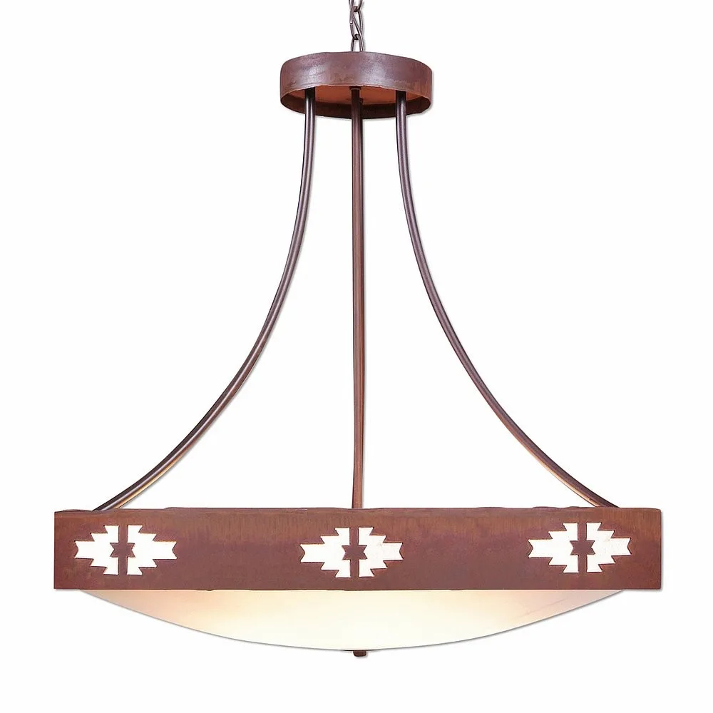 Ridgemont-Pueblo Seven Light Chandelier in Rust Patina