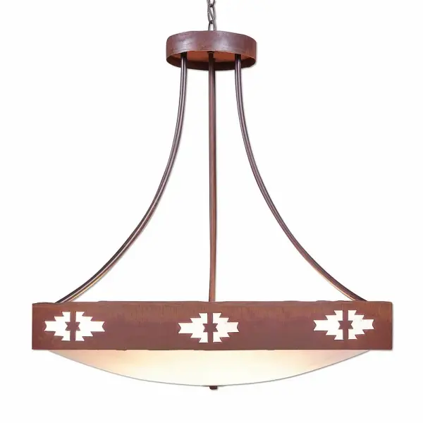 Ridgemont-Pueblo Seven Light Chandelier in Rust Patina