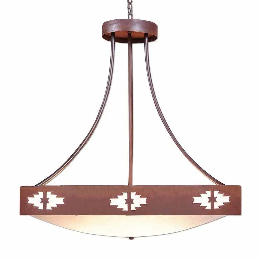 Ridgemont-Pueblo Seven Light Chandelier in Rust Patina