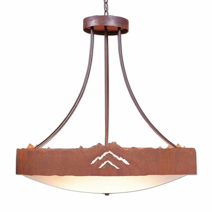 Ridgemont Mountain Cutout Eight Light Chandelier