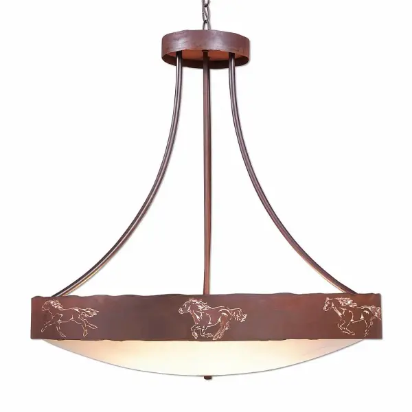 Ridgemont Horse Cutout Eight Light Chandelier