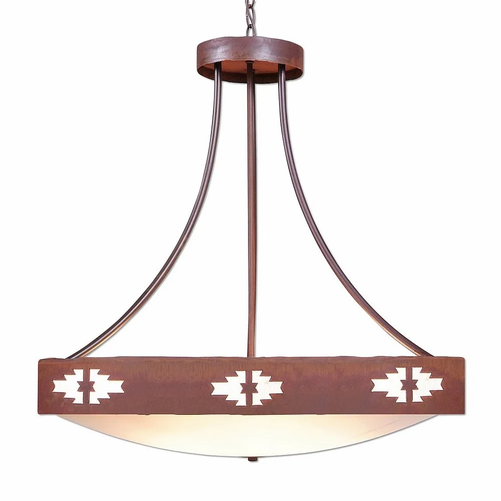 Ridgemont-Pueblo Eight Light Chandelier in Rust Patina