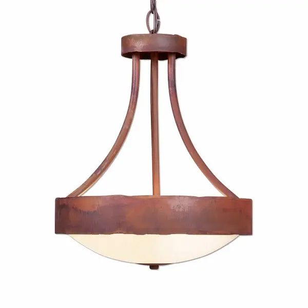 Ridgemont Rustic Plain Three Light Chandelier