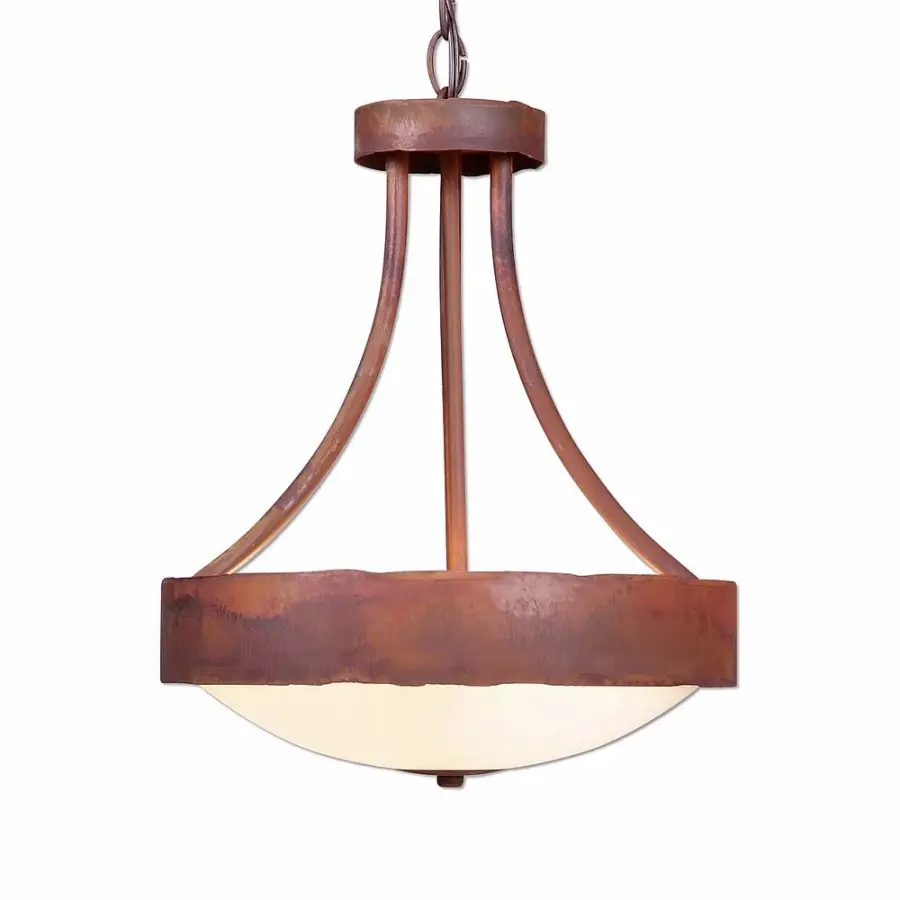 Ridgemont Rustic Plain Three Light Chandelier
