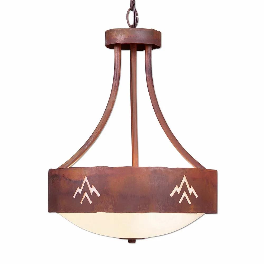 Ridgemont-Deception Pass Three Light Chandelier in Rust Patina