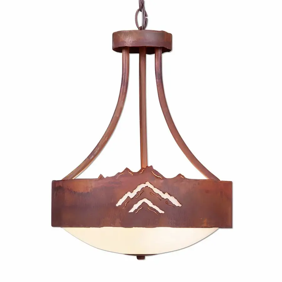 Ridgemont Mountain Cutout Three Light Chandelier