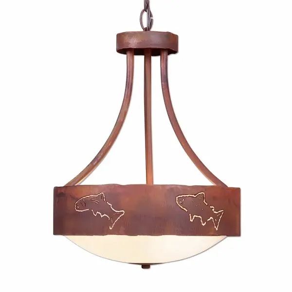 Ridgemont Fish Cutout Three Light Chandelier