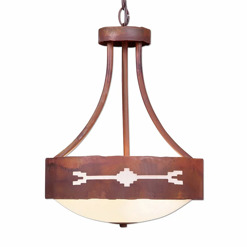 Ridgemont-Del Rio Three Light Chandelier in Rust Patina