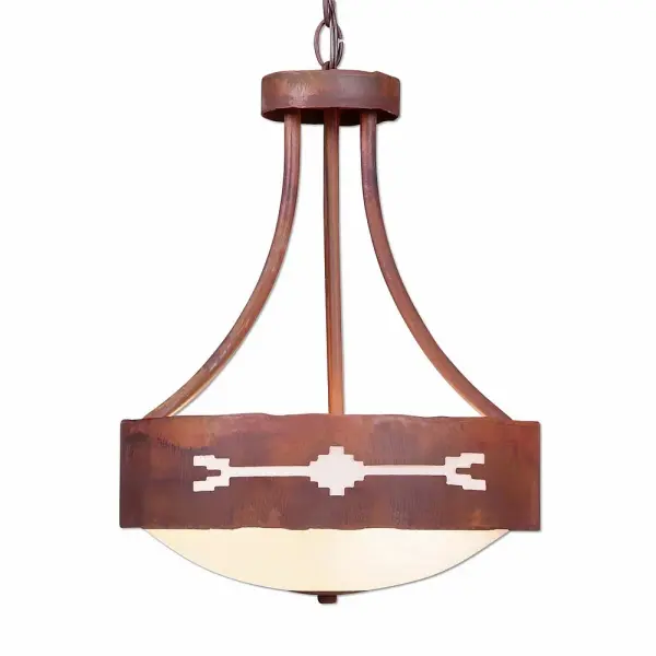 Ridgemont-Del Rio Three Light Chandelier in Rust Patina