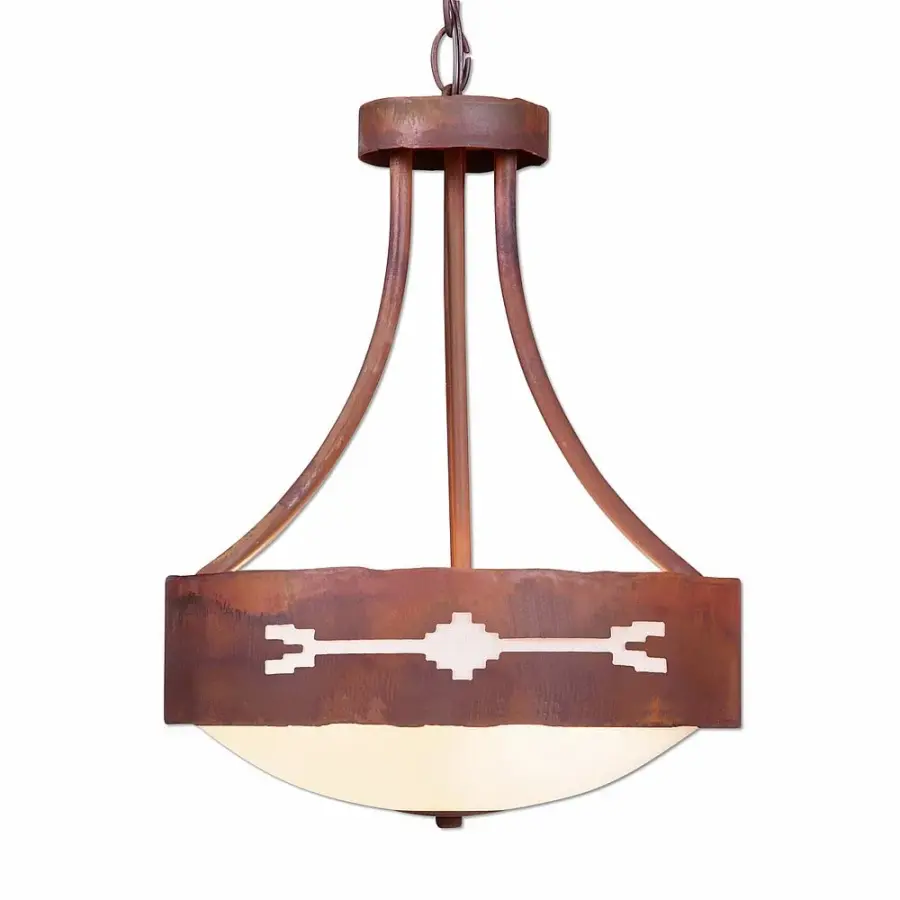 Ridgemont-Del Rio Three Light Chandelier in Rust Patina