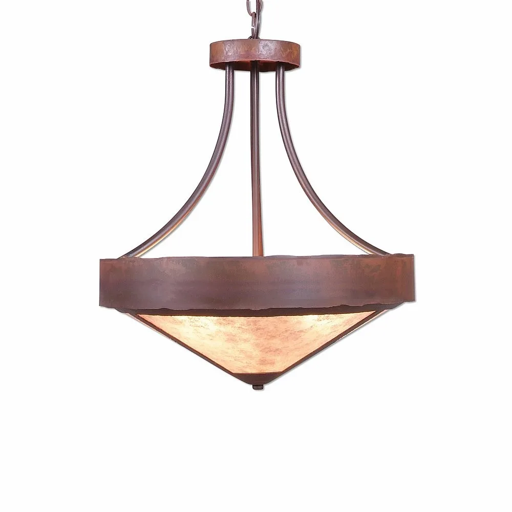Ridgemont-Rustic Plain Rust Patina Three Light Chandelier in Rust Patina