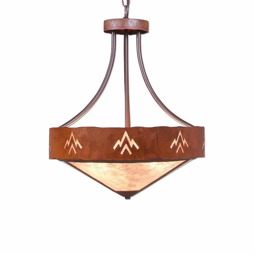 Ridgemont-Deception Pass Three Light Chandelier in Rust Patina