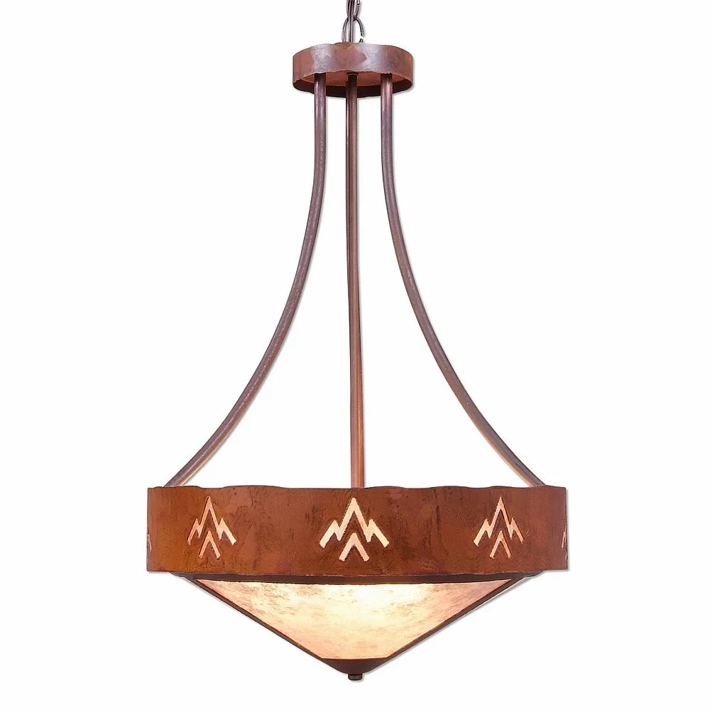 Ridgemont-Deception Pass Three Light Chandelier in Rust Patina