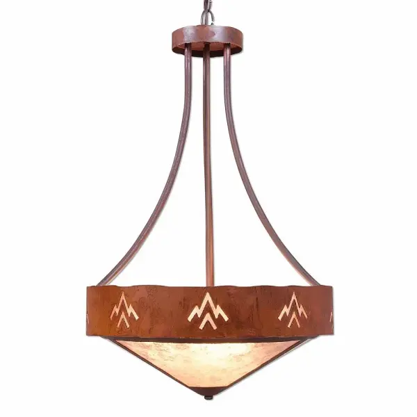 Ridgemont-Deception Pass Three Light Chandelier in Rust Patina