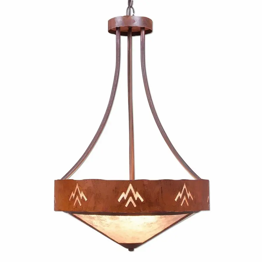 Ridgemont-Deception Pass Three Light Chandelier in Rust Patina